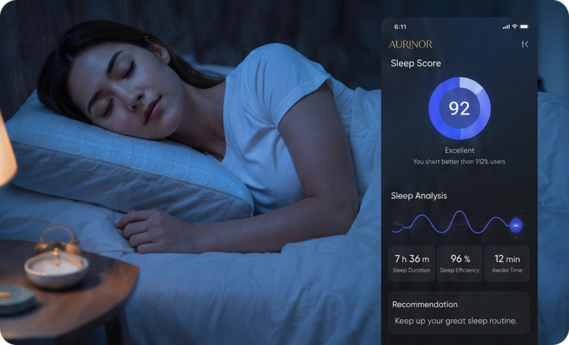 Personalized sleep insights app dashboard